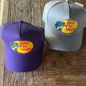 Bass Pro Shops Purple and Gray Logo Trucker Hats